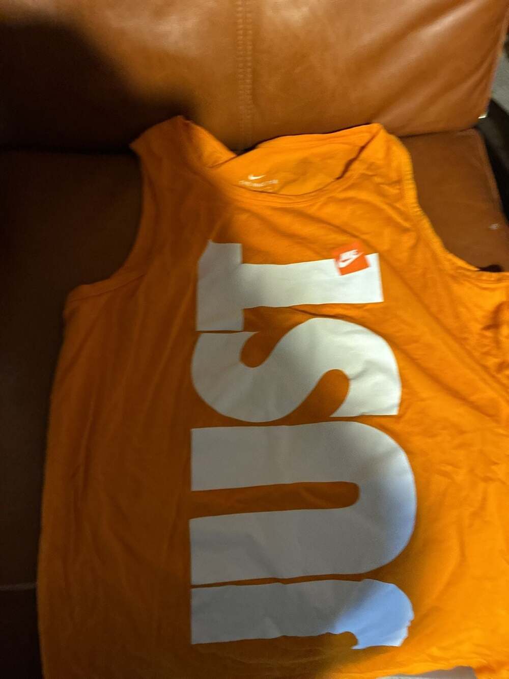 Nike Just Do It HBR Tank Top Orange Size S